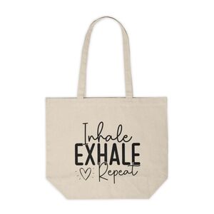 Inhale, Exhale, Repeat Custom Canvas Tote Bag